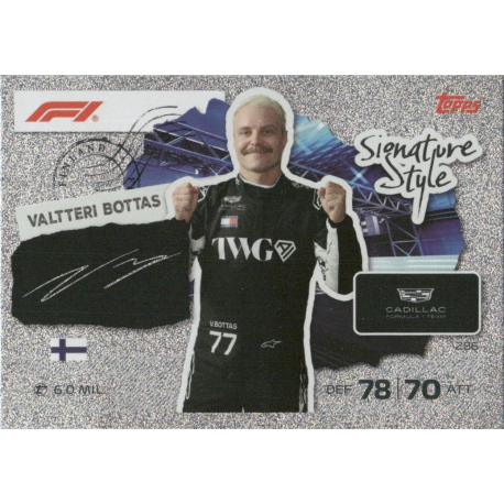 Complete your collection Valtteri Bottas Signature Style Formula 1 Turbo Attax 2026