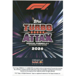 Find and Buy Cards Isack Hadjar Diamond Infinity Formula 1 Turbo Attax 2026