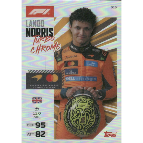 Añade a tu colección Lando Norris Turbo Chrome Cartas Topps Turbo Attax 2026