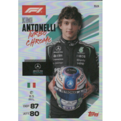 Añade a tu colección Kimi Antonelli Turbo Chrome Cards Formula 1 Turbo Attax 2026