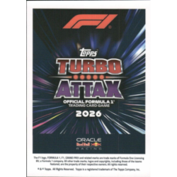 Complete your collection Isack Hadjar Turbo Chrome Formula 1 Turbo Attax 2026