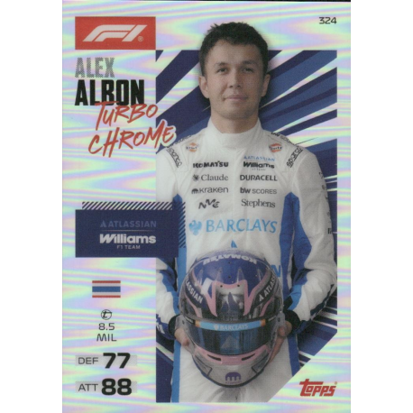 Buy Cards Alex Albon Turbo Chrome Turbo Attax Formula 1 Cards 2026