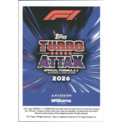 Buy Cards Alex Albon Turbo Chrome Turbo Attax Formula 1 Cards 2026
