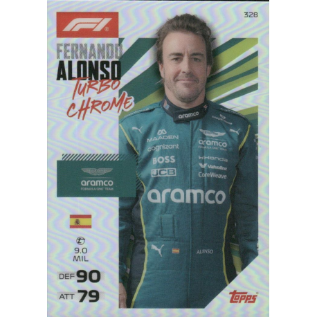 Consigue  Fernando Alonso Turbo Chrome Cartas Turbo Attax Formula 1 2026