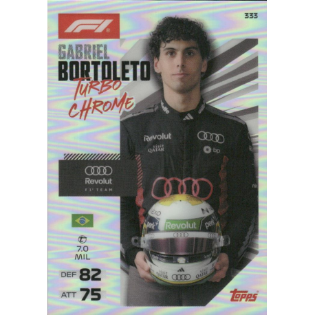 Collect Gabriel Bortoleto Turbo Chrome Formula 1 Turbo Attax 2026