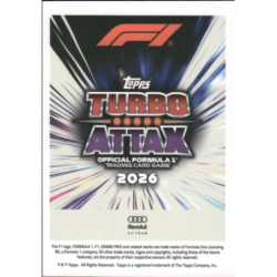 Collect Gabriel Bortoleto Turbo Chrome Formula 1 Turbo Attax 2026