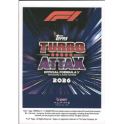 Get yours Franco Colapinto Turbo Chrome Turbo Attax Formula 1 Cards 2026