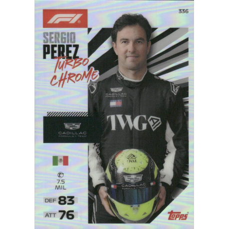 Find and Buy Cards Sergio Perez Turbo Chrome Topps F1 Turbo Attax 2026