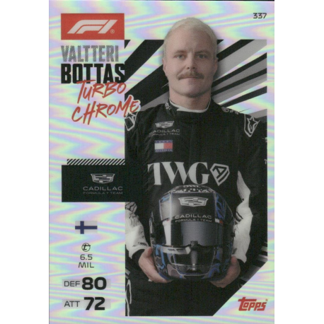 Find Valtteri Bottas Turbo Chrome Topps F1 Turbo Attax 2026