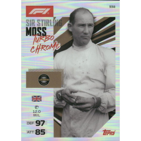 Find and Buy Cards Sir Stirling Moss Turbo Chrome Turbo Attax Formula 1 Cards 2026