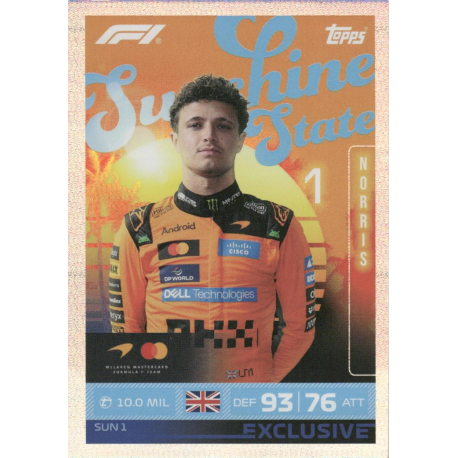 Get Lando Norris Sunshine State F1 Cards Topps Turbo Attax 2026