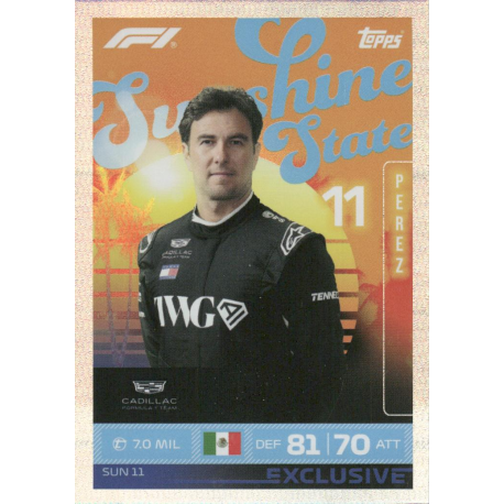 Consigue ahora Sergio Perez Sunshine State Colección Topps Turbo Attax Formula 1 2026