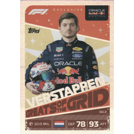 Find and Buy Cards Max Verstappen Greats Of The Grid F1 Cards Topps Turbo Attax 2026