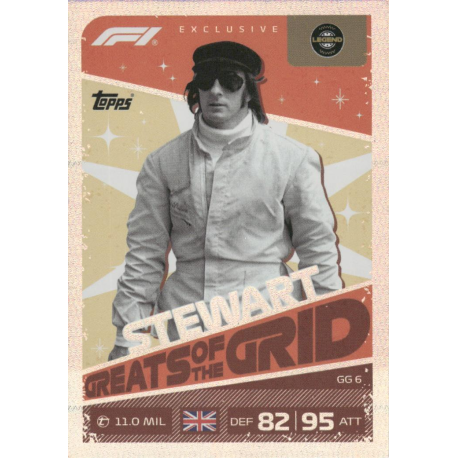 Completa tu colección Sir Jackie Stewart Greats Of The Grid Topps F1 Turbo Attax 2026