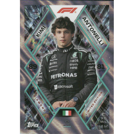 Añade a tu colección Kimi Antonelli Limited Edition Topps F1 Cards Turbo Attax 2026