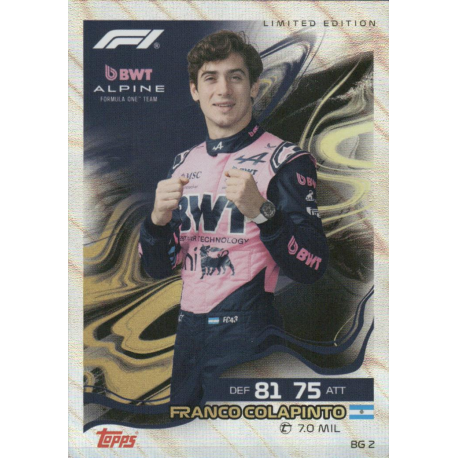 Compra online Franco Colapinto Black Gold Limited Edition Turbo Attax Formula 1 2026