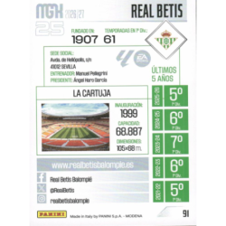 Completa tu colección Escudo Real Betis MGK 2026-27
