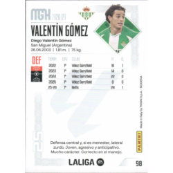 Consigue ahora Valentín Gómez Real Betis Megacracks 2026-27 carta