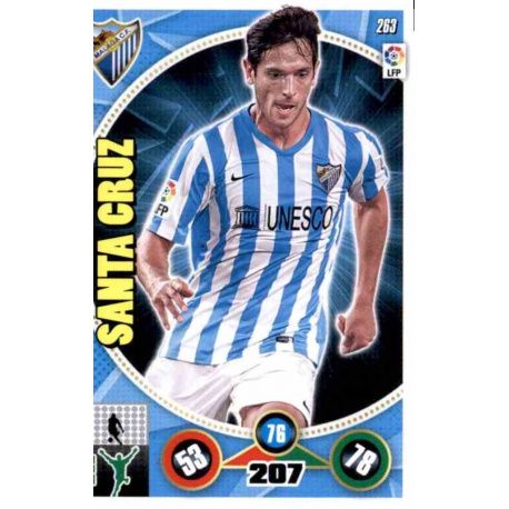 Santa Cruz Málaga 263 Adrenalyn XL La Liga 2014-15