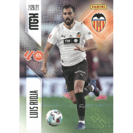 Consigue ahora Luis Rioja Valencia Cards Panini Megacracks 2026-27