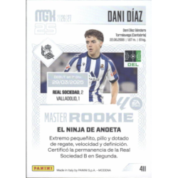 Hazte con Dani Díaz Master Rookie Real Sociedad Cartas Panini Megacracks 2026-27