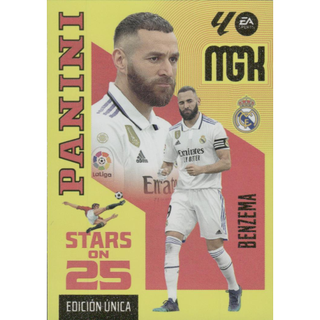 Encuentra Benzema Stars on 25 Real Madrid Megacracks 2026-27 cards sueltas
