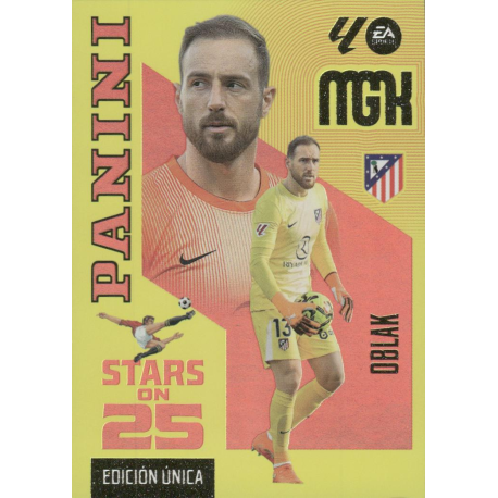 Colecciona Oblak Stars on 25 Atlético Madrid Cards Panini Megacracks 2026-27