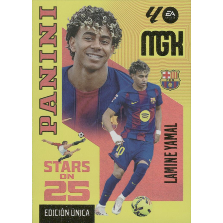 Completa tu colección Lamine Yamal Stars on 25 Barcelona Colección Panini Megacracks 2026-27