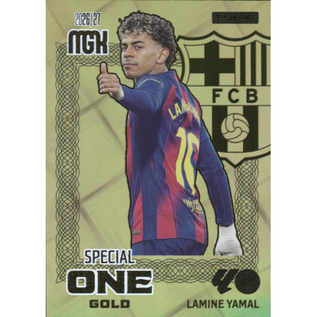 Hazte con Lamine Yamal Special One Gold Barcelona Card Megacracks 2026-27