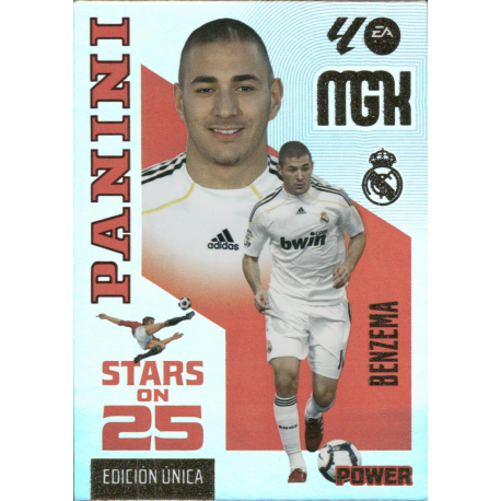Busca y compra Benzema Stars on 25 Real Madrid Cartas Panini Megacracks 2026-27