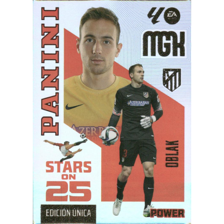 Añade a tu colección Oblak Stars on 25 Atlético Madrid Cartas Panini Megacracks 2026-27