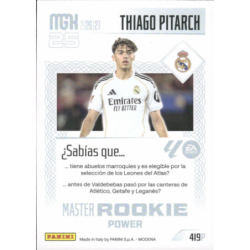 Consigue ahora Thiago Pitarch Master Rookie Power Real Madrid Card colección Megacracks 2026-27