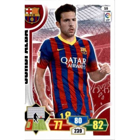 Jordi Alba Barcelona 59 Adrenalyn XL La Liga 2013-14