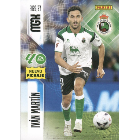 Busca y compra Iván Martín Nuevo Fichaje Racing Santader Cartas Panini Megacracks 2026-27