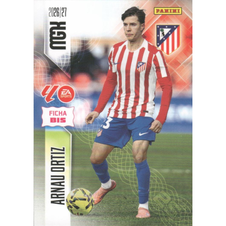 Find Arnau Ortiz Fichas Bis Atlético Madrid Panini Megacracks LaLiga 2026-27