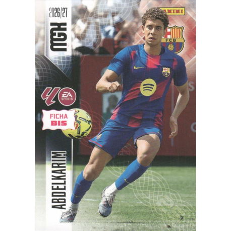 Find and Buy Cards Abdelkarim Fichas Bis Barcelona Megacracks 2026-27 Panini Card