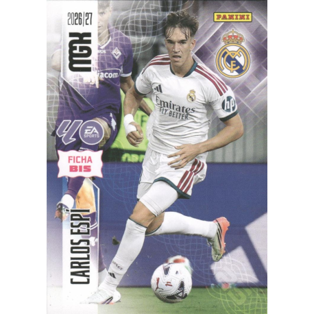 Get Carlos Espí Fichas Bis Real Madrid Panini Megacracks 2026-27