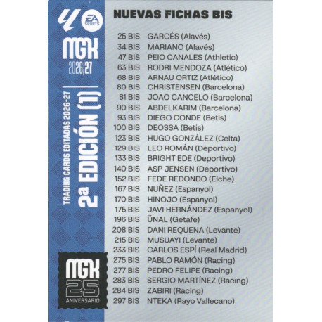 Buy Cards online Checklist Últimos Fichajes   Megacracks 2026-27 Cards