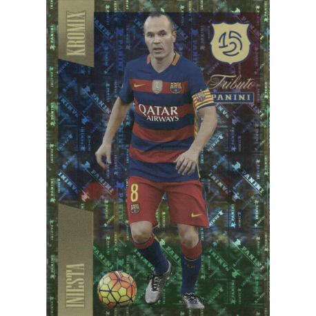 Oferta Trading Card Iniesta  Kromix Tributo Panini Barcelona 125Th Anniversary