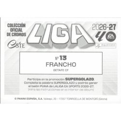 Consigue Cromos Francho Getafe Panini LaLiga Este 2026-27