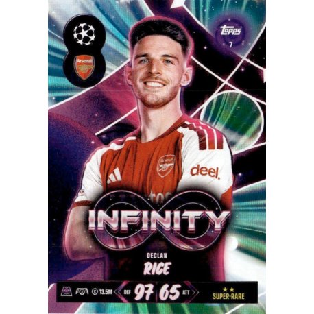 Get it now Declan Rice Infinity Topps Match Attax UCC 2026-27