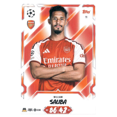 Añade a tu colección William Saliba Arsenal Match Attax 2026-27