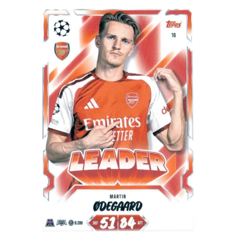 Colecciona Martin Ødegaard Arsenal Topps UEFA Champions League Match Attax 2026-27