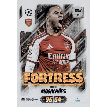 Compra online Gabriel Magalhães Fortress Topps Match Attax UCC 2026-27