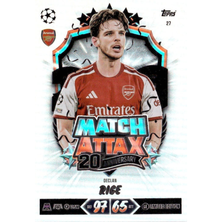 Consigue Declan Rice Match Attax 20th Anniversary Match Attax 2026-27