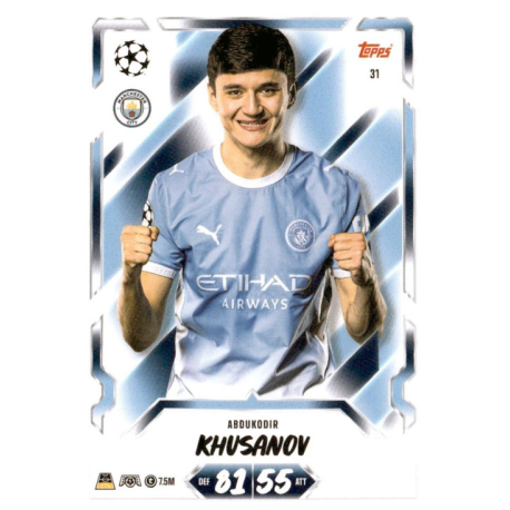 Add to your collection Abdukodir Khusanov Manchester City Topps Match Attax Champions League 2026-27