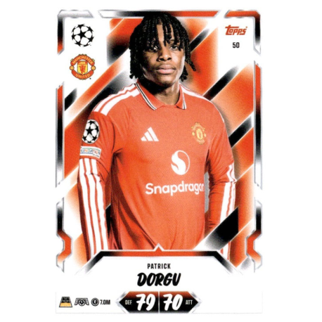 Completa tu colección Patrick Dorgu Manchester United Match Attax 2026-27