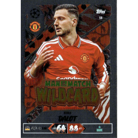 Hazte con Diogo Dalot Man of the Match Wildcard Match Attax 2026-27