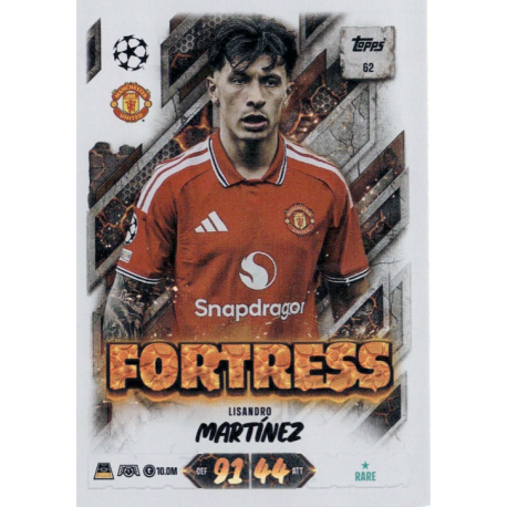 Colecciona Lisandro Martínez Fortress Topps UEFA Champions League Match Attax 2026-27