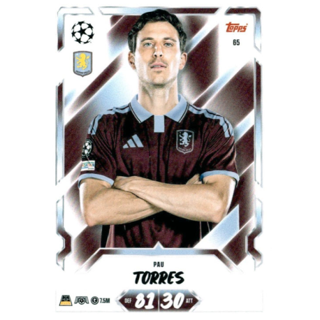 Añade a tu colección Pau Torres Aston Villa Match Attax Champions League 2026-27